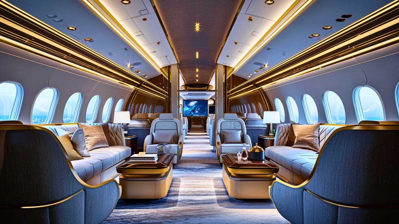 Interni lusso jet privato
